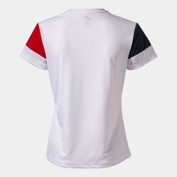 CAMISETA MANGA CORTA CREW V BLANCO ROJO