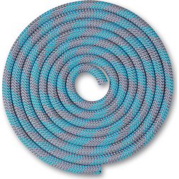 Скакалка гимнастическая INDIGO SM-360-BCL, утяжеленная, длина 3м, шнур, голубо-кораллово-лимонный