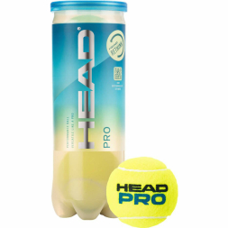 Мяч теннисный HEAD Pro 3B, 571603, уп.3 шт,одобр.ITF,сукно,нат.резина,желтый