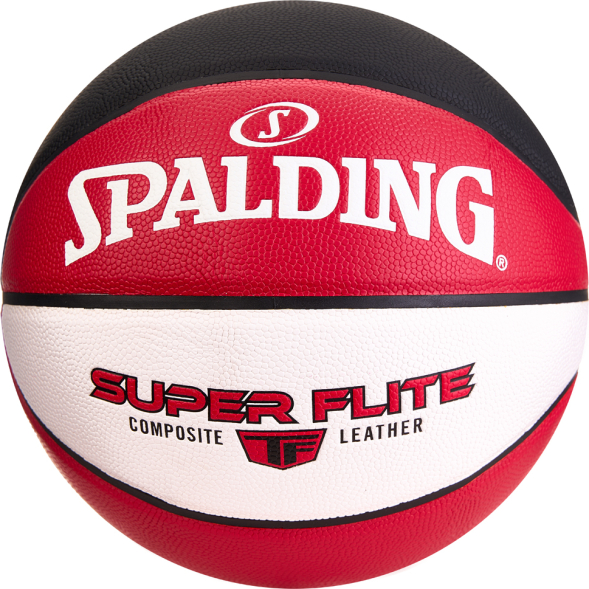 Мяч баск. SPALDING Super Flite 76929z, р.7, синт. кожа ( композит), красно-черно-белый