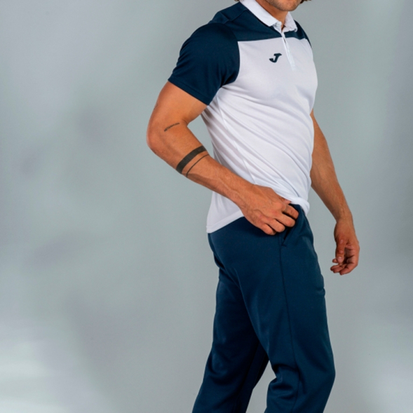 Поло с коротким рукавом HOBBY Белый-темно синий