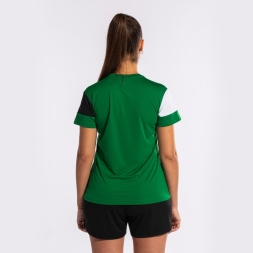 Футболка JOMA CAMISETA MANGA CORTA CREW V VERDE NEGRO