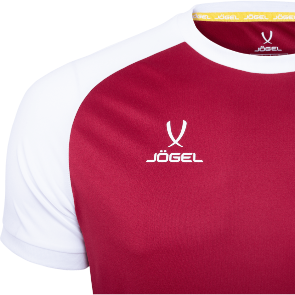 Футболка игровая JOGEL CAMP Reglan Jersey, гранатовый/белый