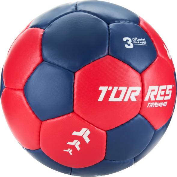 Мяч ганд. TORRES Training, H32453, р.3, ПУ, 4 подкл. слоя, руч. сшивка, мультиколор