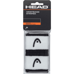 Напульсники HEAD 2,5&quot; stripped, 285864-BKWH, ширина 7см, 90% нейлон, 10% эластан, пара, бело-черный