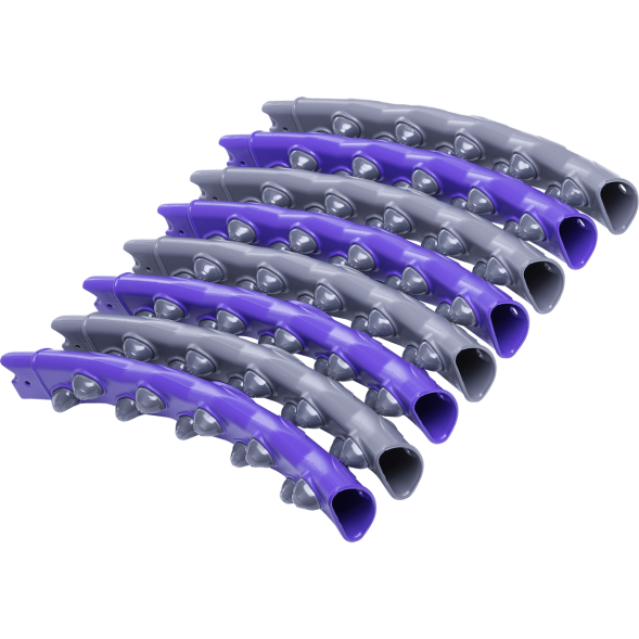 БЕЗ УПАКОВКИ Обруч массажный STARFIT HH-107 разборный, двухрядный, серый/фиолетовый