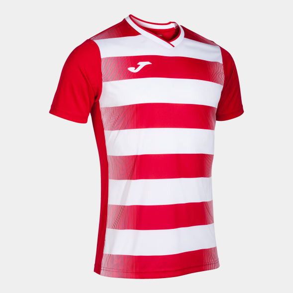 CAMISETA MANGA CORTA EUROPA V ROJO BLANCO