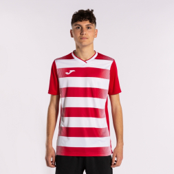 CAMISETA MANGA CORTA EUROPA V ROJO BLANCO