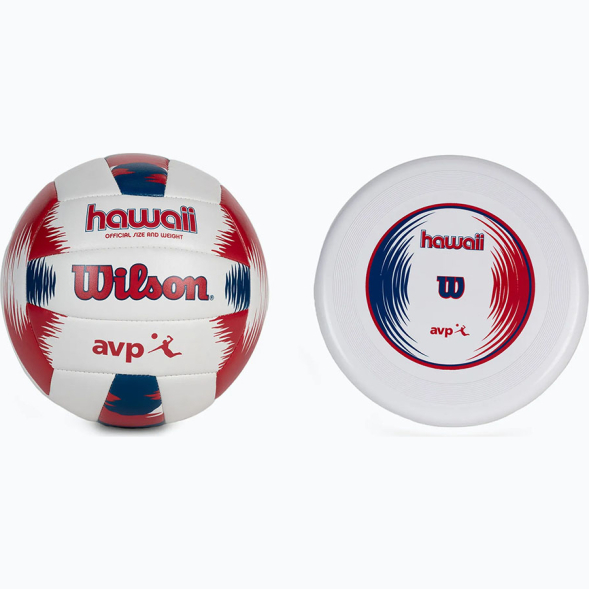 Набор WILSON Hawaii AVP, WTH80219KIT, мяч вол. р.5, синт.кожа PVC, маш.сшивка, фрисби
