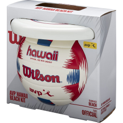 Набор WILSON Hawaii AVP, WTH80219KIT, мяч вол. + фрисби, размер 5, синт.кожа PVC, маш.сш., бело-крас