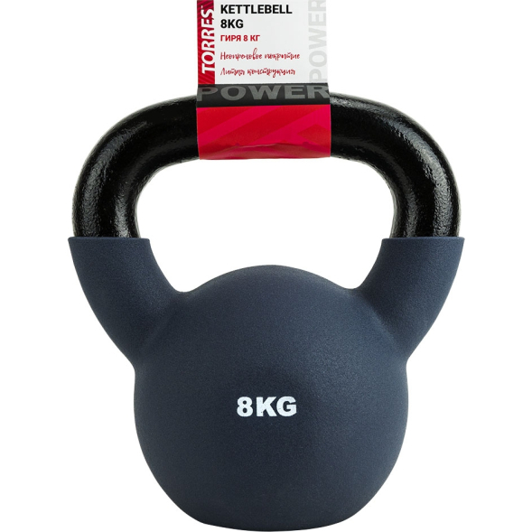 Гиря TORRES,PL552212, 1 штука, вес 12 кг., серый