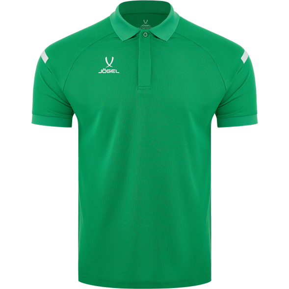 Поло JOGEL CAMP 2 Poly Polo, зеленый/белый