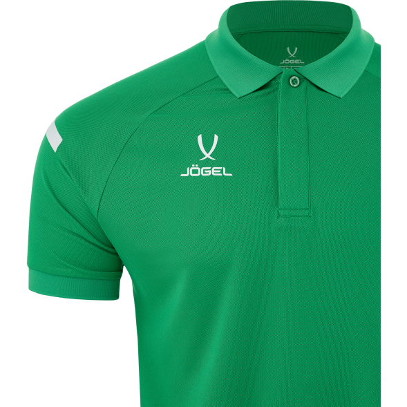 Поло JOGEL CAMP 2 Poly Polo, зеленый/белый