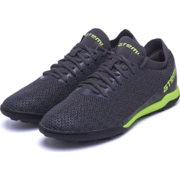 Бутсы футбольные ATEMI, SBA-003 TURF, цв. серый/ ярко-салатовый (40)