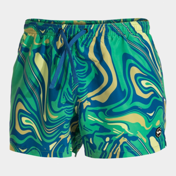 BERMUDA DE BAÑO SANTA MÓNICA VERDE AZUL