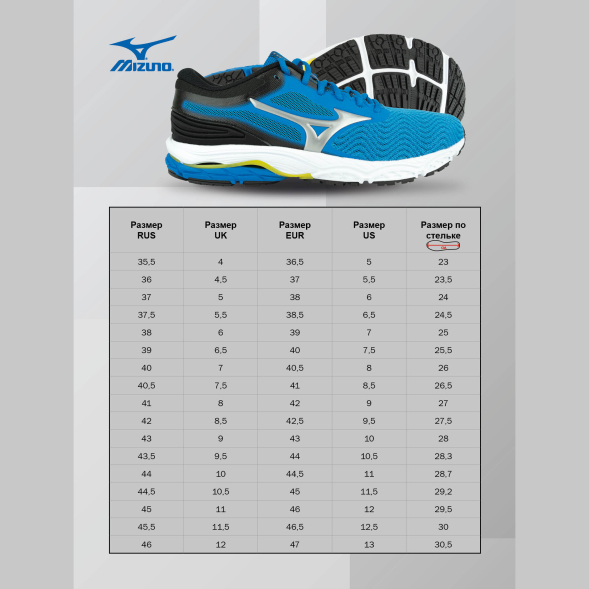 Кроссовки беговые MIZUNO Wave Prodigy J1GC2210-01, р.UK9.5 (рос.43.5), синий