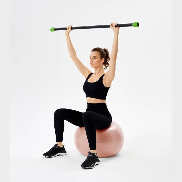 Фитбол STARFIT GB-109 антивзрыв, 900 гр, с ручным насосом, персиковый, 55 см