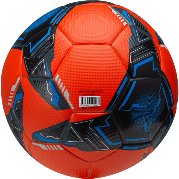 Мяч футбольный JOGEL Championship №5, оранжевый/синий/черный