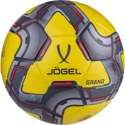 Мяч футбольный JÖGEL Grand №5, желтый/серый/красный