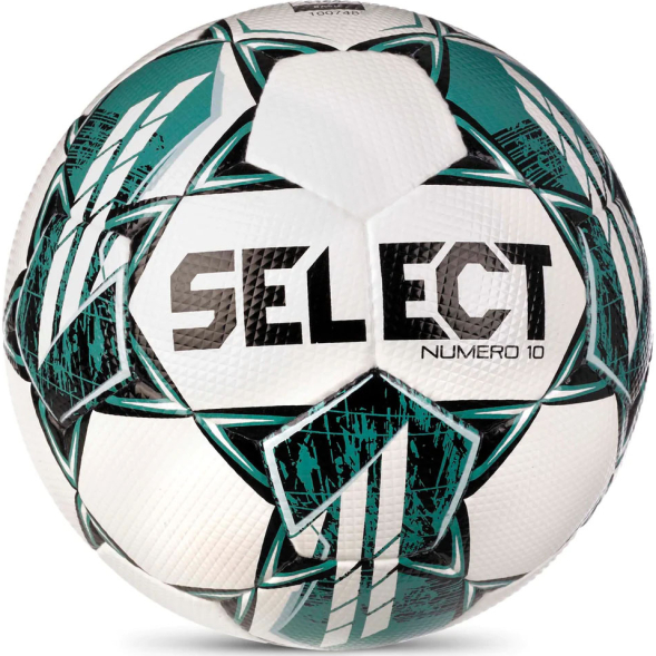 Мяч футб. SELECT NUMERO 10 V23, 0575060004, р.5, FIFA Basic, 32п, ПУ, руч. сш, бело-бирюзовый