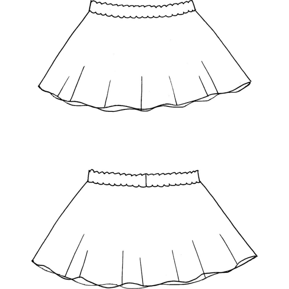 Юбочка гимнастическая сетка Indigo SM-080-28-30, размер 28-30, белый