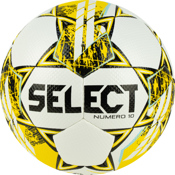 Мяч футб. SELECT Numero 10 V23, 0574060005, р.4, 32п, ПУ, руч. сш, бело-желтый