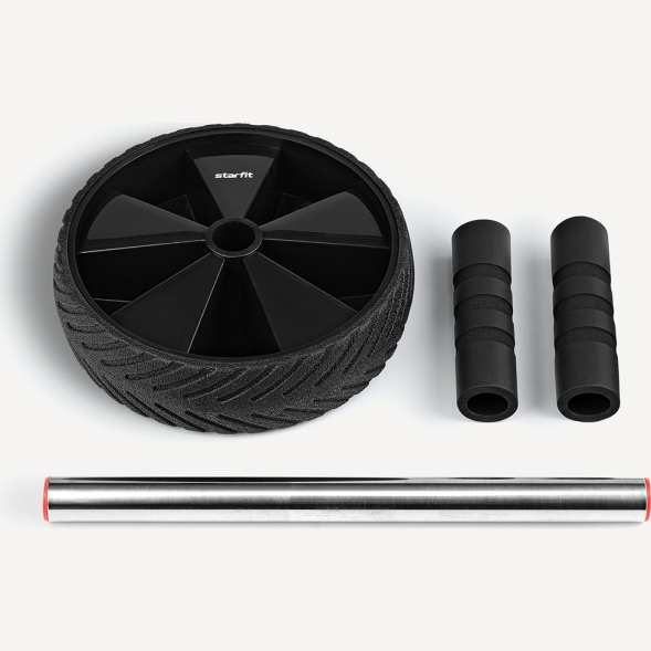 Ролик для пресса с мягким ходом STARFIT RL-104, черный/красный