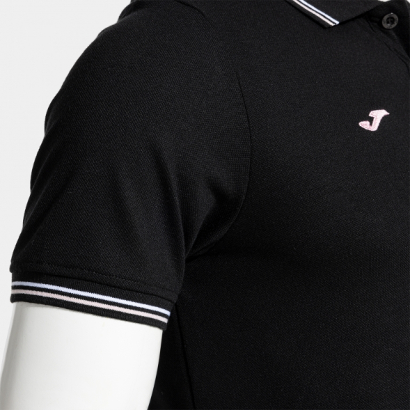POLO MANGA CORTA CONFORT CLASSIC NEGRO ROSA
