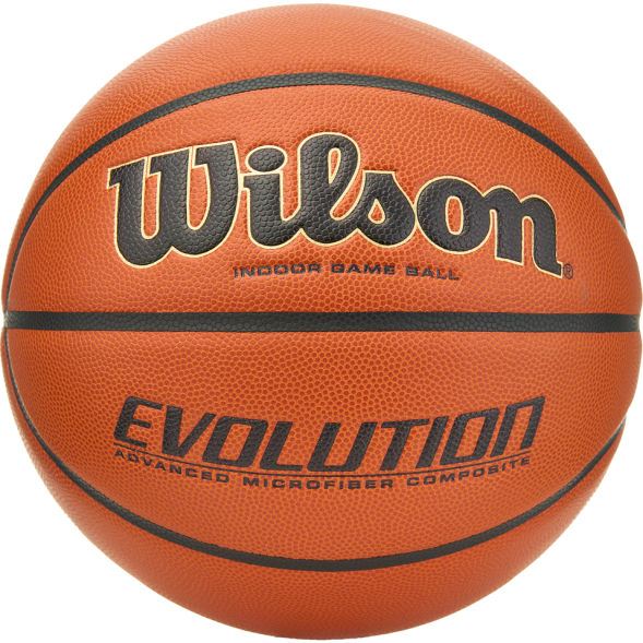 Мяч баск. WILSON Evolution, WTB0516XBEMEA, р.7, микрофибра, бутил. камера, коричневый
