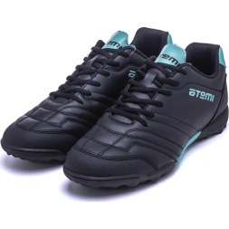 Бутсы футбольные ATEMI, SBA-004 TURF KIDS, цв. черный/ бирюзовый (28)