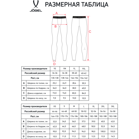 Тайтсы компрессионные утепленные JOGEL CAMP PerFormDRY Baselayer Pants Warm, черный