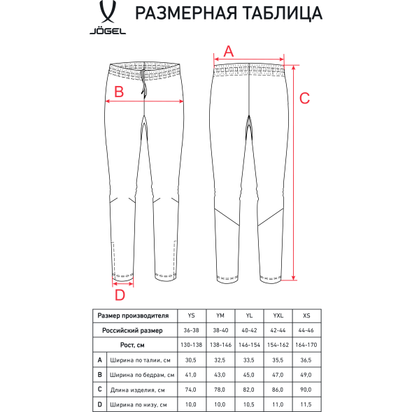 Брюки тренировочные JOGEL CAMP 2 Training No Pocket Pants, темно-серый, детский