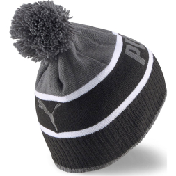 Шапка спортивная PUMA Pom Beanie, 02403901, черно-серый