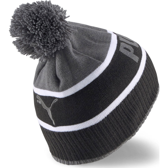 Шапка спортивная PUMA Pom Beanie, 02403901, черно-серый