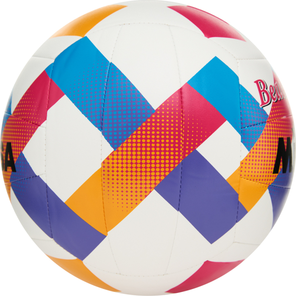 Мяч вол. пляжн. MIKASA BV543C-VXA-O, 18 панелей, синт.кожа (ТПУ), маш.сш., бут.кам, мультиколор