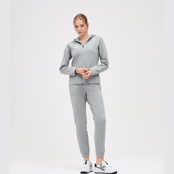 Худи на молнии женское JOGEL ESSENTIAL Athlete Hooded FZ Jacket W, серый