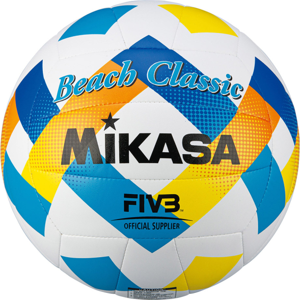 Мяч вол. пляжн. MIKASA BV543C-VXA-Y, 18 панелей, синт.кожа (ТПУ),маш.сш.,бут.кам, мультиколор